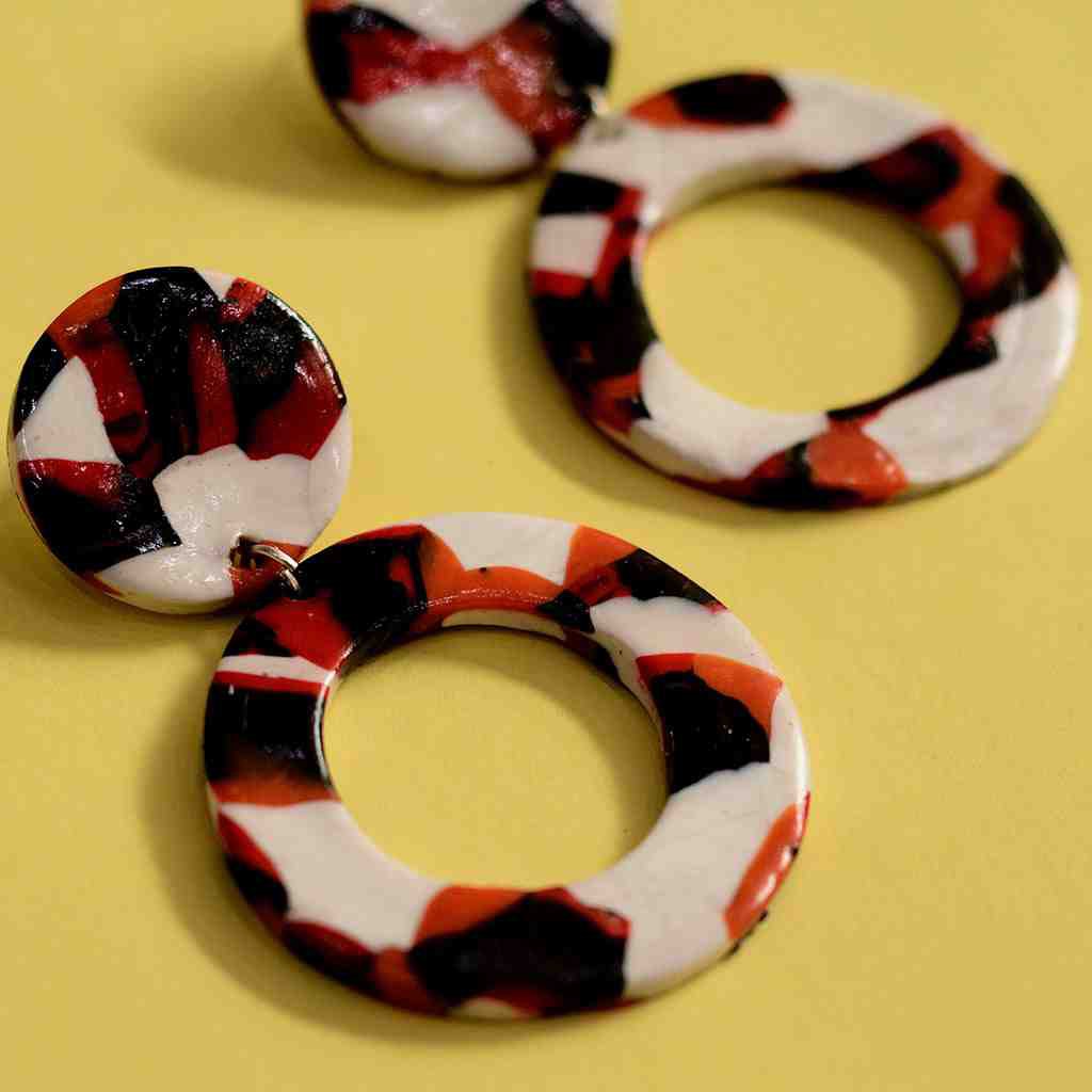 Hand craved earrings IMG # 1