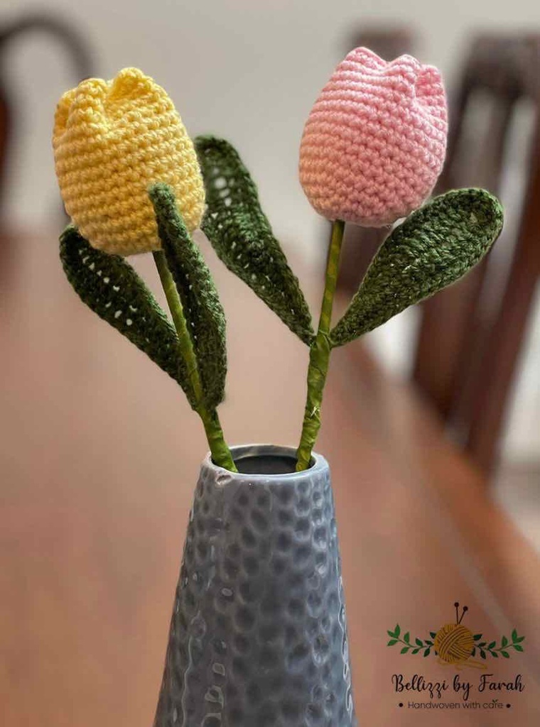 Handmade Tulip Flower one stem IMG # 3