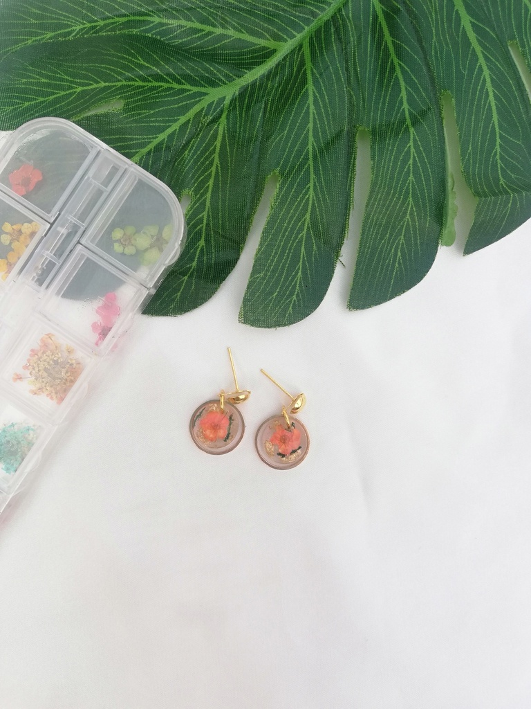 Floral Hoop Earrings