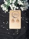 Peach Floral Stud Earrings