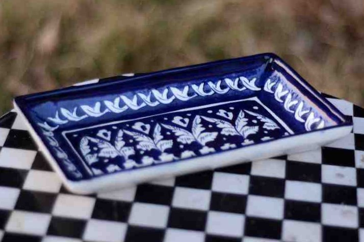 Blue pottery Small Dish - Duplicate IMG # 1