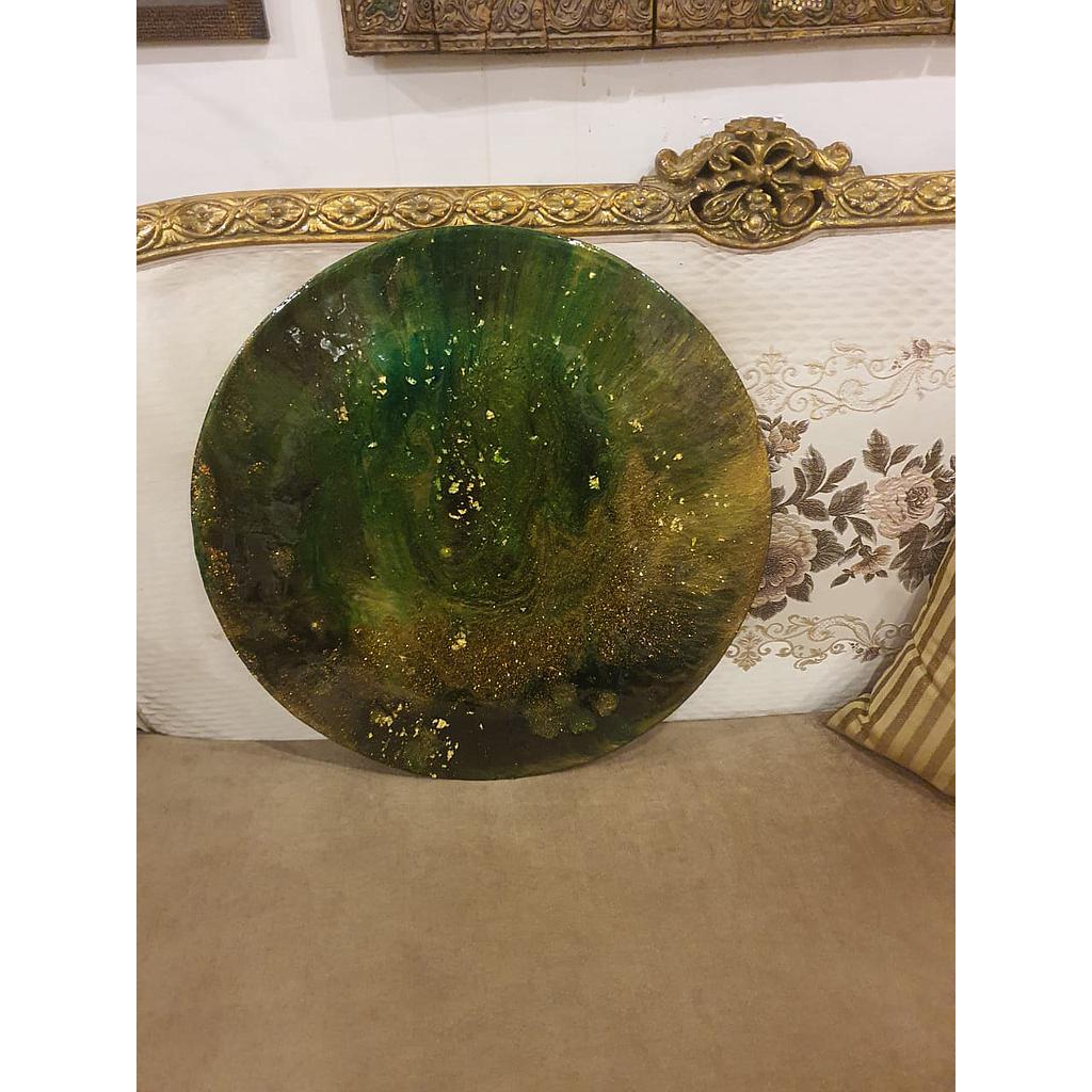 Green resin canvas