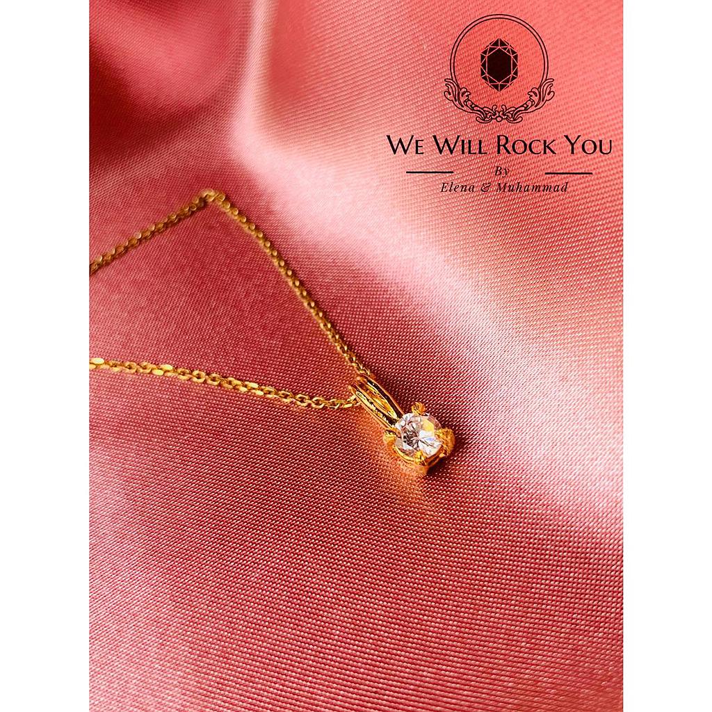 Zircon Pendant with Chain
