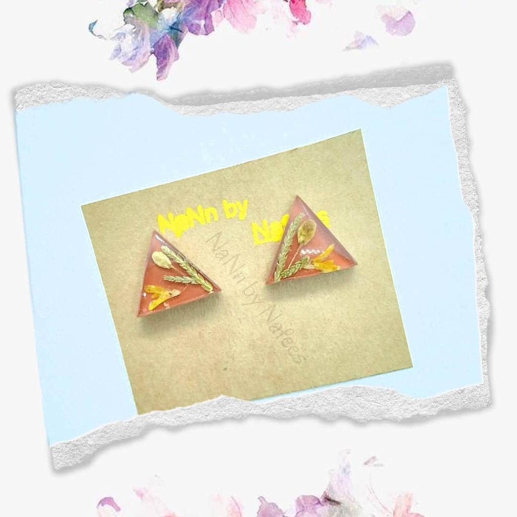 Real Dry Flowers Glass Finish Jewelry