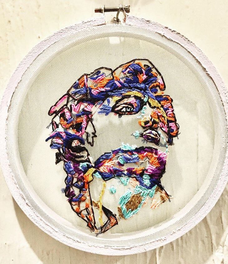 Embroidery hangings - Set of 2