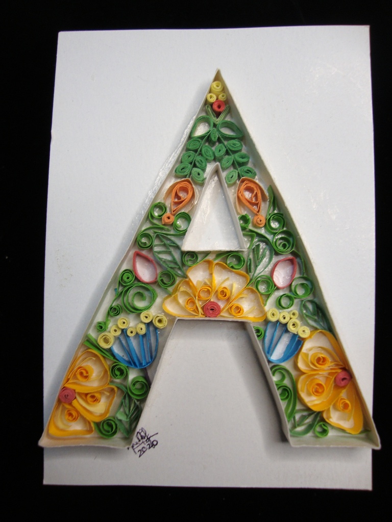 Quilled Letter A