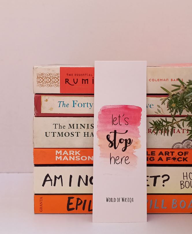 Bookmark- Let's stop here