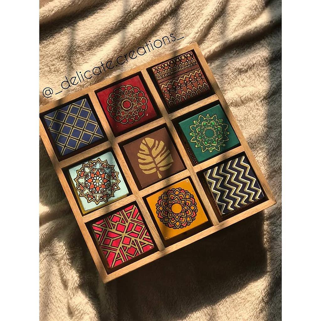 Wooden fridge magnets