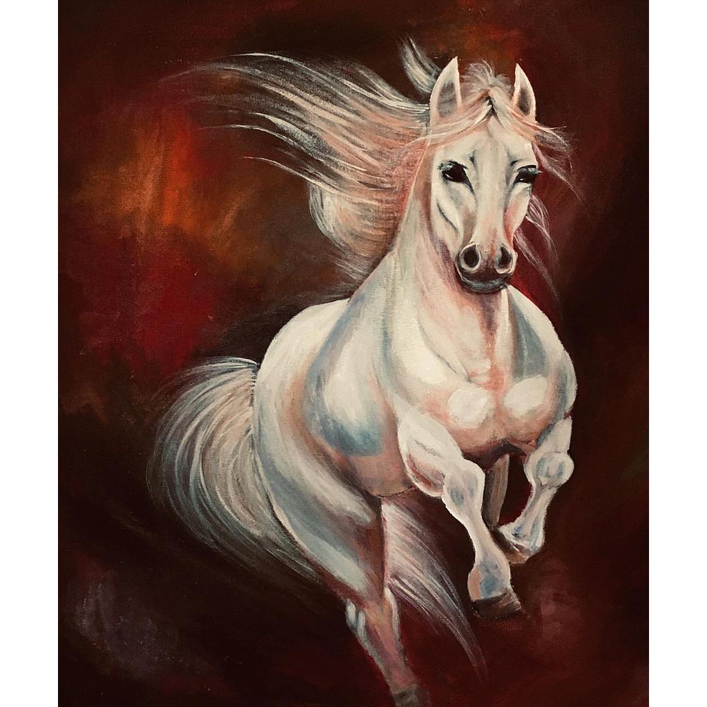 Horse handmade acrylic painting