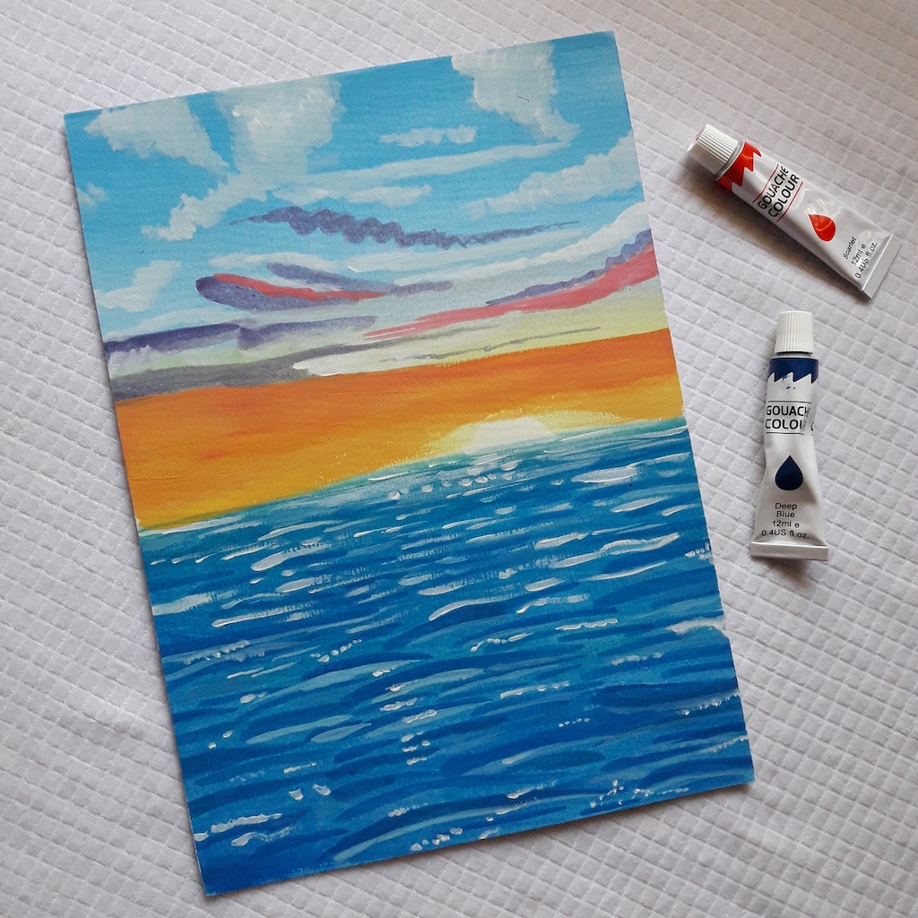 Gouache Seascape