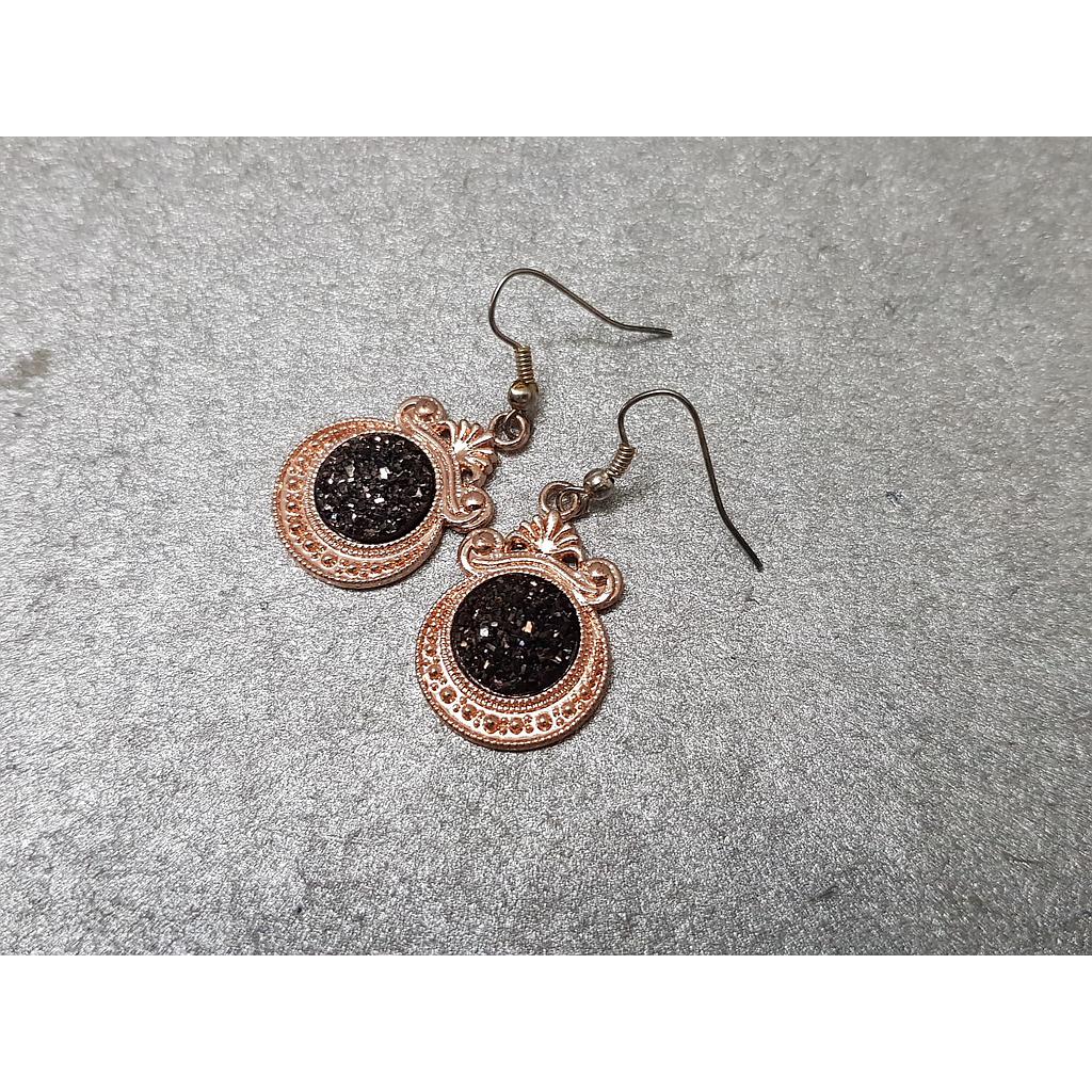 Dark Mauve Cabochon Earrings ce2
