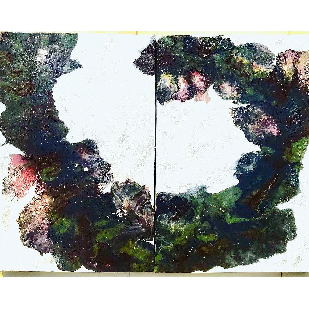 Abstract Art using 2 Canvas