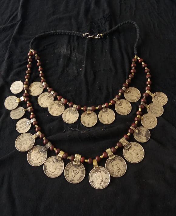 Tribal Jewelry Coins Necklace