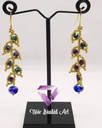 Stylish leaves beaded earrings