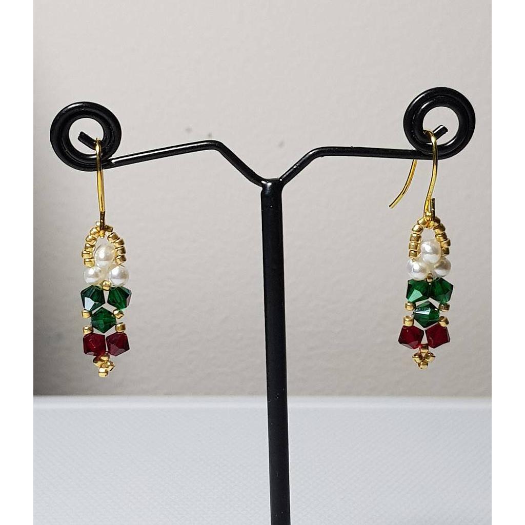 Real pearls and Swarovski earrings
