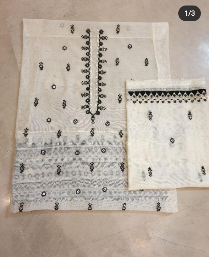 Hand embroidered Kurta unstitched