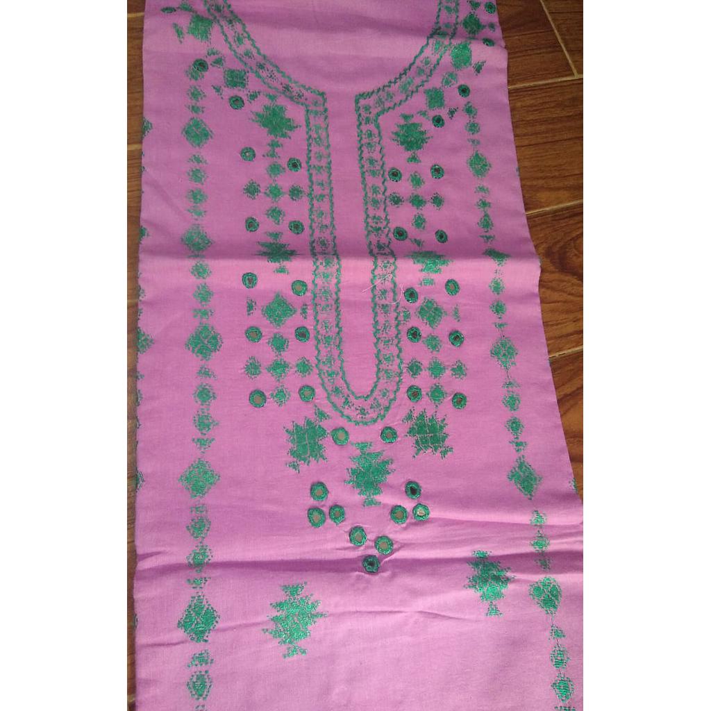 Unstitched Hand Embroidered Shirt Piece