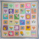 Unicorn Dreams Baby Blanket  6 x 6 