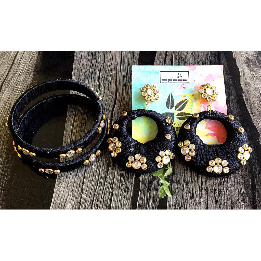 Black Chanbali with bangles