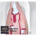Pink Embroidered Stitched