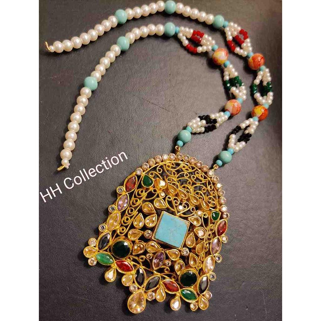 Multi Stones Kundan Mala