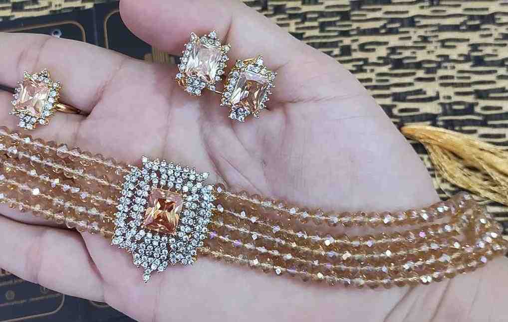 Champagne Zircon Choker