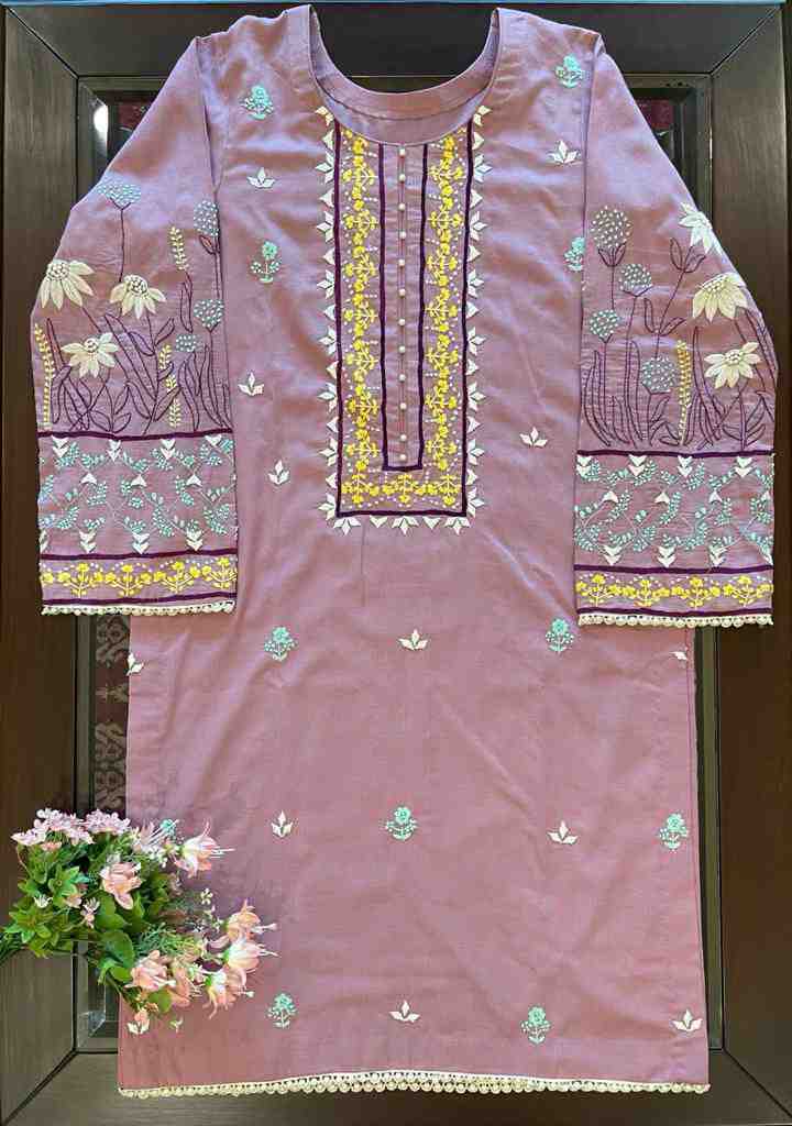 Shirt with Paka Tanka, Chikankari, Pearls and Gotta work