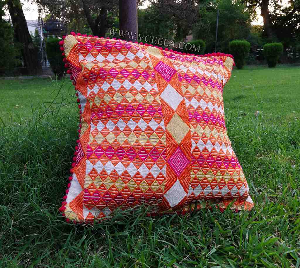 Embroidered Cushion Cover