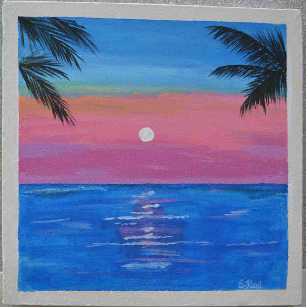 Sunset in the Sea