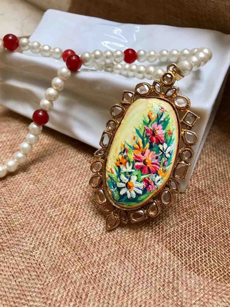 Royal Floral Glore Statement Pendent 