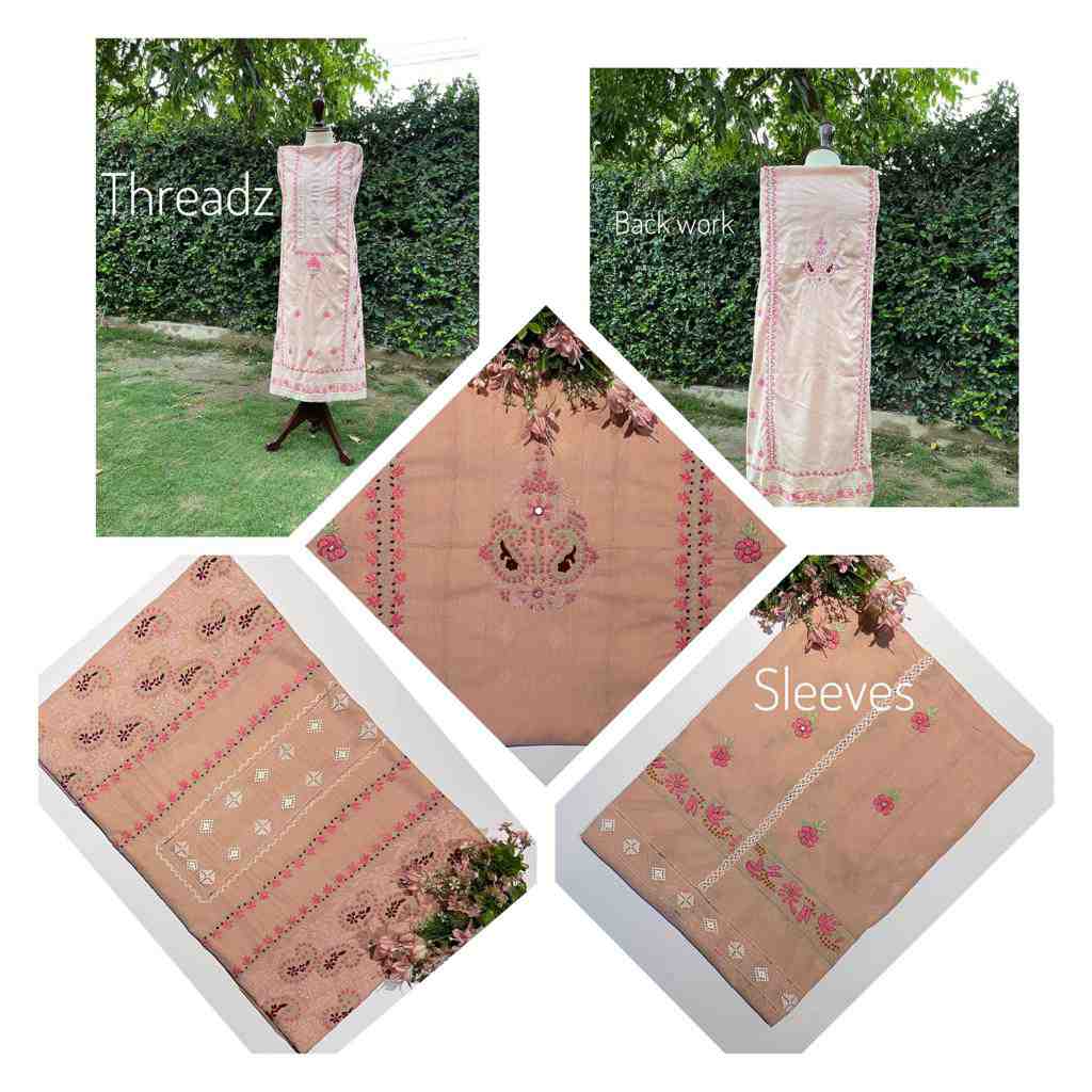 Hand Embroidered Shirt with Tarkashi and Satin Stitch