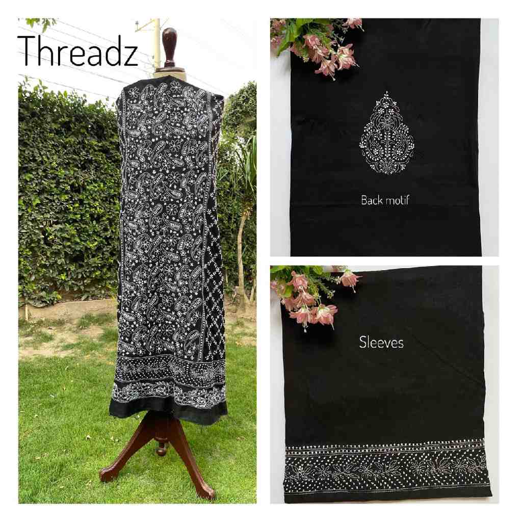 Hand Embroidered Shirt with Chikankari