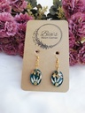Deep Sea-blue Dried Flower Eardrops