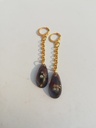 Adorned Black Eardrops