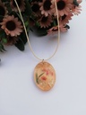 Peach Dried Flower Pendant