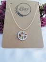 White & Multi Dried Flower Pendant
