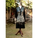 Embroidered Black Net Shirt
