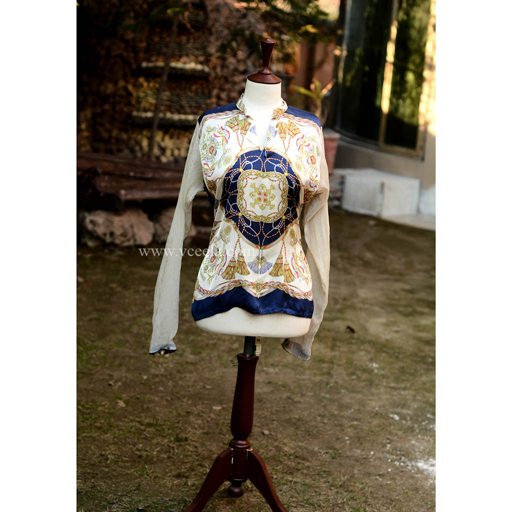 Digitally Printed White Shirt
