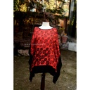 Embroidered Red Poncho