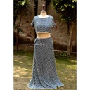 Polka Dots Lehnga and Choli with Beads Work 