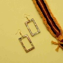 Resin Art Rectangular Earrings