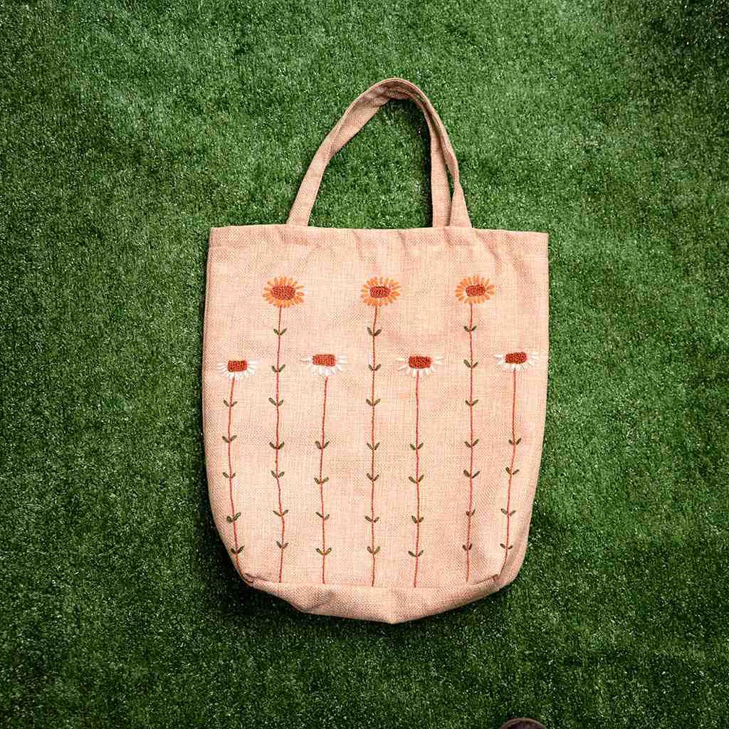 Hand Embroidered Grocery Bag