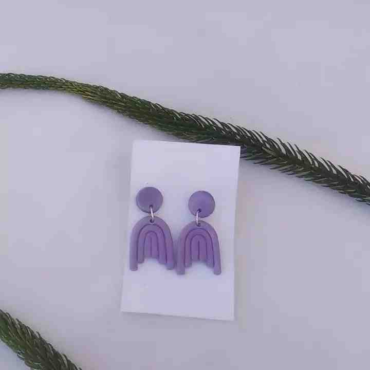 Purple Dangle Earrings