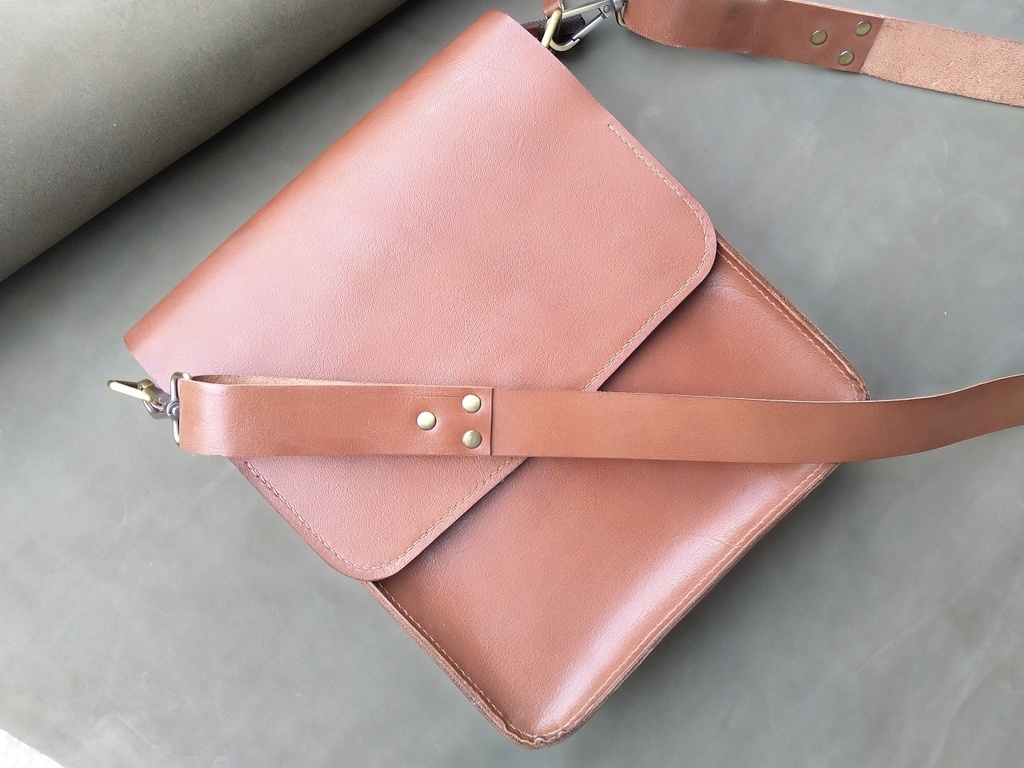 Handstitched Leather Cross-Body Bag