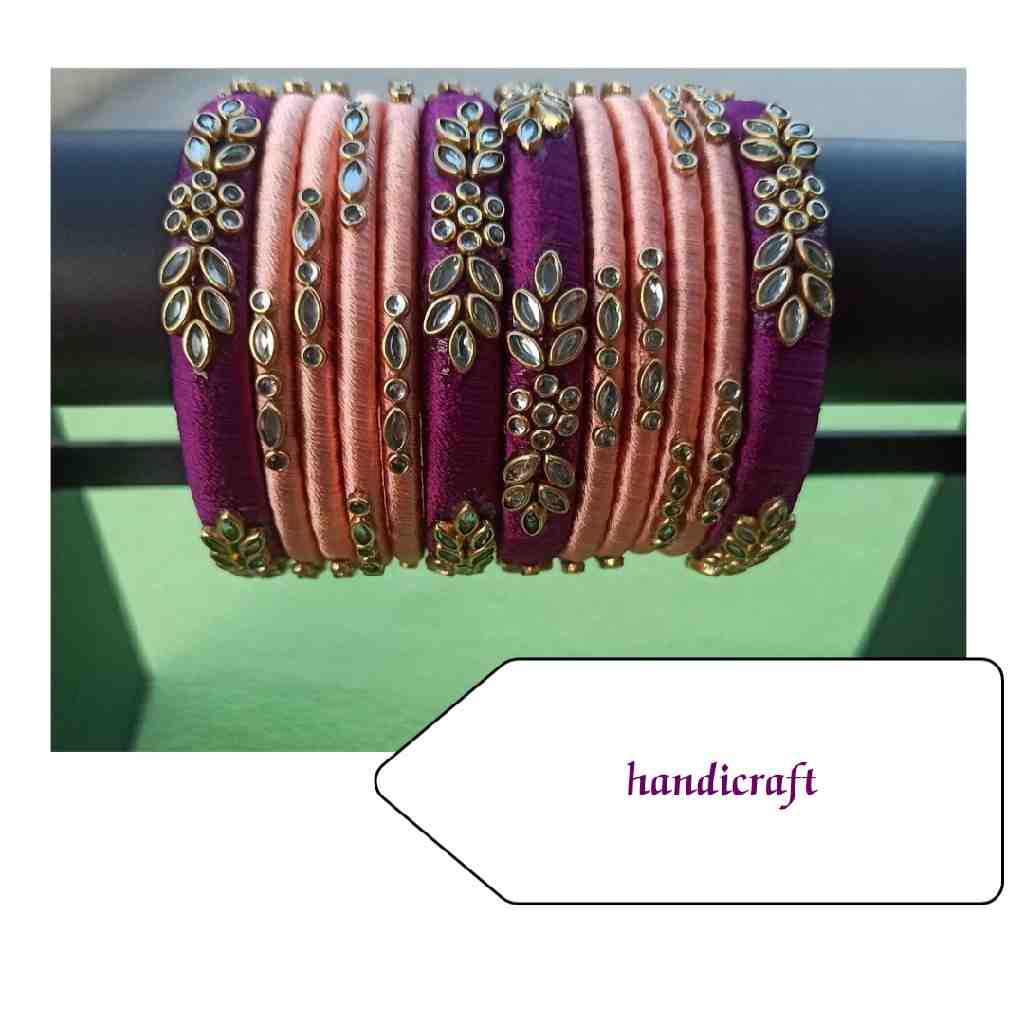 Threads Kundan Bangles (Set of 6)
