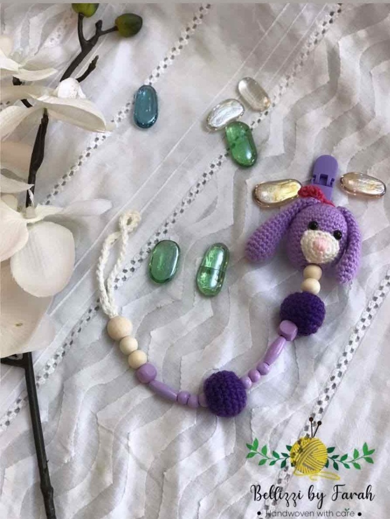Bunny Theme Pacifier Clip Holder