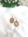 Red & Golden Floral Earrings