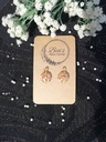 Peach Floral Stud Earrings
