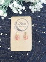 Red Floral Stud Earrings