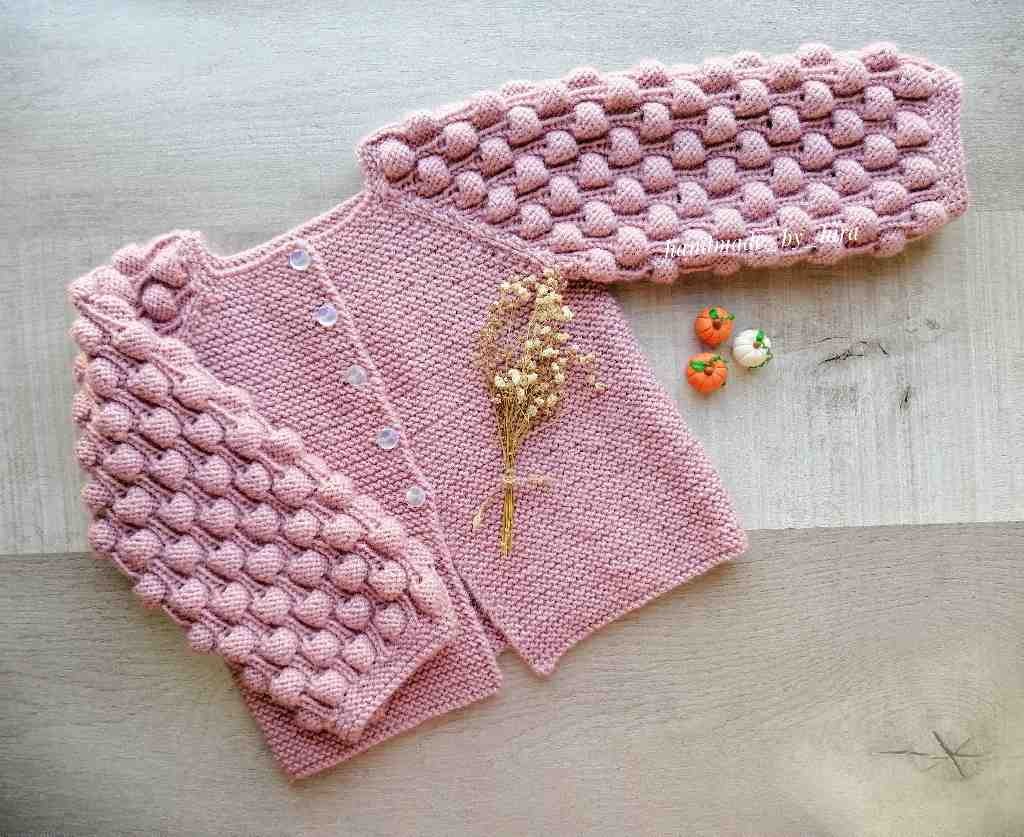Bobble Sleeved Cardigan 3 yrs